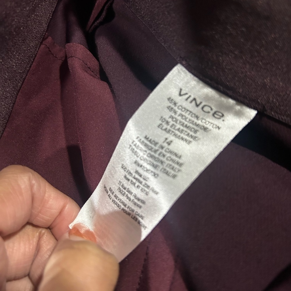 NEW Vince Mid Rise Pintuck Crop Flare Pant Size 14 - Picture 9 of 11